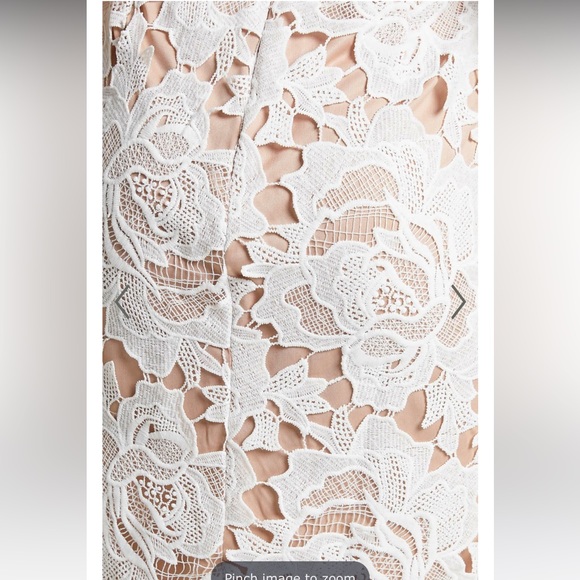 SHOWPO LACE TO LACE MIDI DRESS - STRAPLESS BODYCON DRESS IN WHITE LACE - Picture 4 of 6